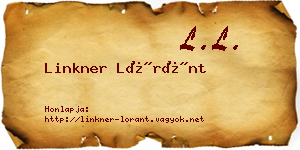 Linkner Lóránt névjegykártya