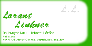 lorant linkner business card