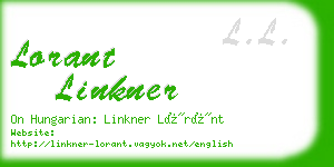 lorant linkner business card